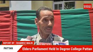 Elders Parliament Held In Degree College Pattan