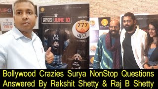 Bollywood Crazies Surya NonStop Questions Answered By Rakshit Shetty & Raj B Shetty For 777 Charlie