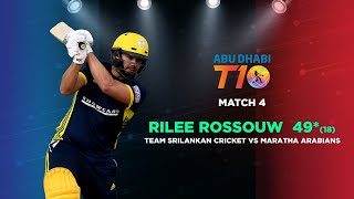 Rilee Rossouw's brilliant 49* (18) | Team SriLankan Cricket vs Maratha Arabians I T10 League 2017