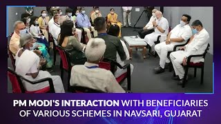 PM Modi's interaction with beneficiaries of various schemes in Navsari, Gujarat | PMO