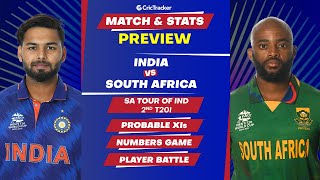 India vs South Africa - 2nd T20I Match, Predicted Playing XIs & Stats Preview
