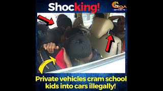 Shocking! Watch how pvt vehicles cram school kids into cars