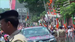 PM Shri Narendra Modi holds road show in Dharamshala, Himachal Pradesh