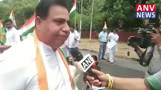 राजभवन के बाहर चंडीगढ़ प्रदेश कांग्रेस कमेटी का हंगामा