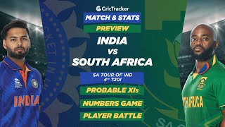 India vs South Africa - 4th T20I Match, Predicted Playing XIs & Stats Preview