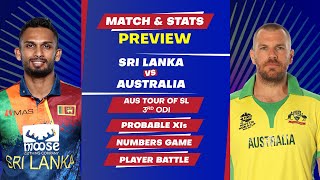 Sri Lanka vs Australia - 3rd ODI Match, Predicted Playing XIs & Stats Preview