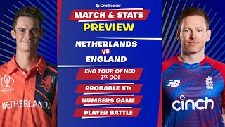 Netherlands vs England - 3rd ODI Match, Predicted Playing XIs & Stats Preview