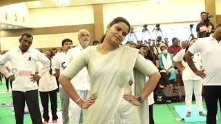 AP Minister Vidadala Rajini Latest Yoga | Internatinal Yoga Day Celebrations 2022 | s media