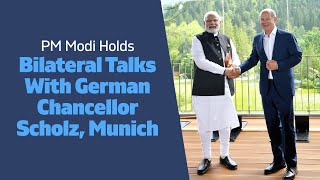 PM Modi Holds Bilateral Talks With German Chancellor Scholz, Munich l PMO