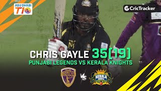 Punjabi Legends vs Kerala Knights | Chris Gayle 35(19) | Abu Dhabi T10 League Season 2