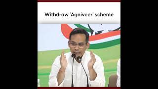 Agniveer Scheme: Shri Gaurav Gogoi addresses the media at AICC HQ