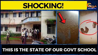 Shocking! This is the state of our Govt school. Concrete slab falls, luckily nobody injured