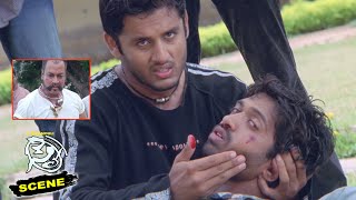 SS Rajamouli Sye Kannada Movie Scenes | Nithin Agrees with Pradeep Rawat Challenge