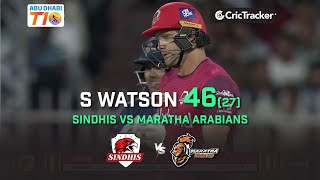 Shane Watson 46(27) | Sindhis vs Maratha Arabians | Abu Dhabi T10 League