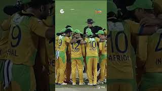 Mohammad Irfan cleans up Simmons with an inside edge & that follows up with a fantastic celebration.