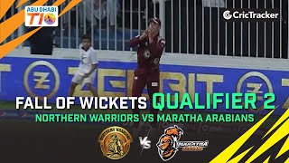 Northern Warriors vs Maratha Arabians Fall of Wickets | Qualifier 2 | Abu Dhabi T10 League Season 2