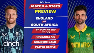 England vs South Africa - 3rd ODI Match Stats, Predicted Playing XI, and Previews