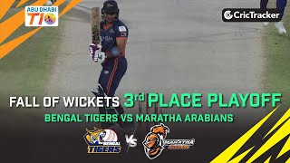 Fall of Wickets| Bengal Tigers vs Maratha Arabians 3rd Place Playoff | Abu Dhabi T10 League season 2