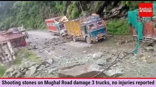 Shooting stones on Mughal Road damage 3 trucks, no injuries reported