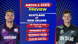 Scotland vs New Zealand - 1st T20I Match Stats, Predicted Playing XI, and Previews