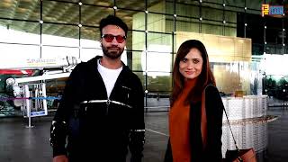 Ankita Lokhande, Arjun Bijlani & Vicky Jain Spotted Mumbai International Airport