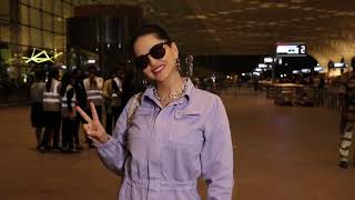 Sunny Leone Spotted At Mumbai International Airport