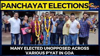 Panchayat Elections. Many elected unopposed across various p'yat in Goa