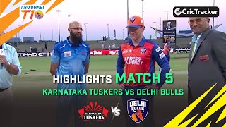 Karnataka Tuskers vs Delhi Bulls | Match 5 Highlights | Abu Dhabi T10 Season 3