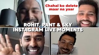 Rohit Sharma, Suryakumar Yadav, Rishabh Pant and Yuzvendra Chahal Engage in Banter Over Insta Live