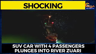 #Shocking | A four wheeler duster car with four passengers rams into Zuari bridge