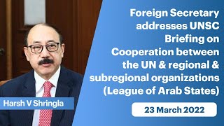 FS addresses UNSC Briefing on Cooperation between UN & regional & subregional organizations