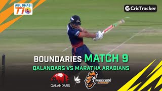 Qalandars vs Maratha Arabians | Match 9 Boundaries | Abu Dhabi T10 Season 3
