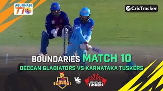Deccan Gladiators vs Karnataka Tuskers | Match 10 Boundaries | Abu Dhabi T10 Season 3