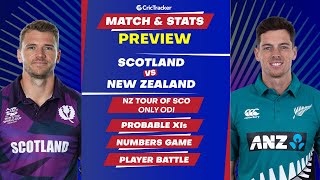 Scotland vs New Zealand - One-off ODI Match Stats, Predicted Playing XI, and Previews
