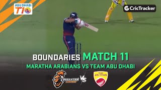 Team Abu Dhabi vs Maratha Arabians | Match 11 Boundaries | Abu Dhabi T10 Season 3