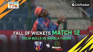 Delhi Bulls vs Bangla Tigers | Match 12 Fall of Wickets | Abu Dhabi T10 Season 3