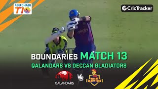 Qalandars vs Deccan Gladiators | Match 13 Boundaries | Abu Dhabi T10 Season 3