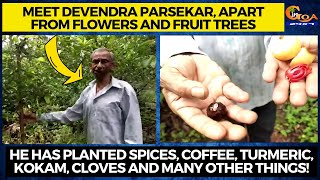 Meet Devendra Parsekar, apart from flowers and fruit trees.He has planted spices, coffee, cloves etc
