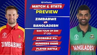 Zimbabwe vs Bangladesh, 1st ODI Match Stats, Predicted Playing XI and Preview