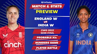 England Women vs India Women - 1st Semi-Final Match Stats, Predicted Playing XI and Previews