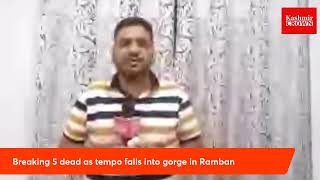 *5 dead as tempo falls into gorge in Ramban*