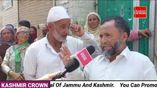 Public of War Mohalla Tangpora Pattan demanding justice because of shifting their Sale Centre.