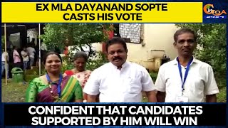 EX MLA Dayanand Sopte casts his vote. Confident that candidates supported by him will win