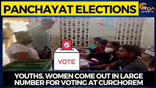 #PanchayatElections | Youths, Women come out in large number for voting at Curchorem