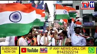 CONGRESS LEADERS ORGANIZED HUGE RALLY UNDER THE LEADERSHIP OF CORPORATION PRESIDENT GOPAL REDDY,