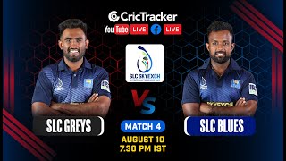 ???? LIVE: Match 4 SLC Greys vs SLC Blues  Live Cricket | SLC Invitational T20 LIVE