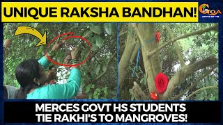 Unique Raksha Bandhan! Merces Govt HS students tie rakhi's to mangroves!