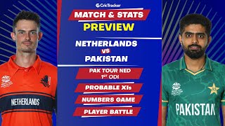 Netherlands vs Pakistan - 1st ODI Match Stats, Predicted Playing XI and Previews