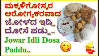 ಮಕ್ಕಳಿಗೋಸ್ಕರ ಆರೋಗ್ಯಕರವಾದ ಜೋಳದ ಇಡ್ಲಿ ದೋಸೆ ಪಡ್ಡು | Jowar Idli Dosa Paddu Recipe | Kannada Sanjeevani