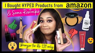 I bought HYPED Products from AMAZON + Some Restocks | Amazon Beauty Haul | Nidhi Katiyar